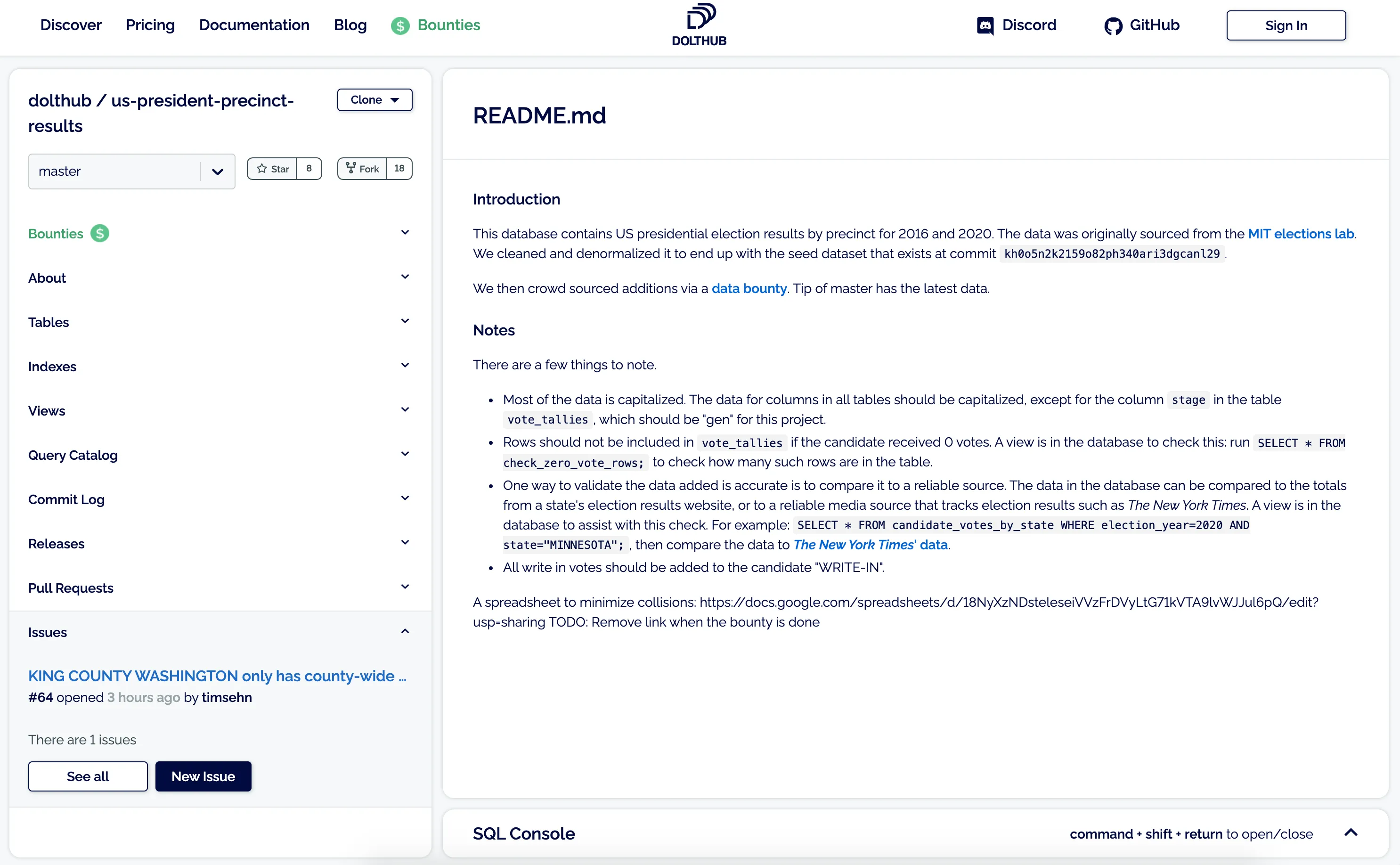 Jan 27, 2021 Screenshot of Repo Page