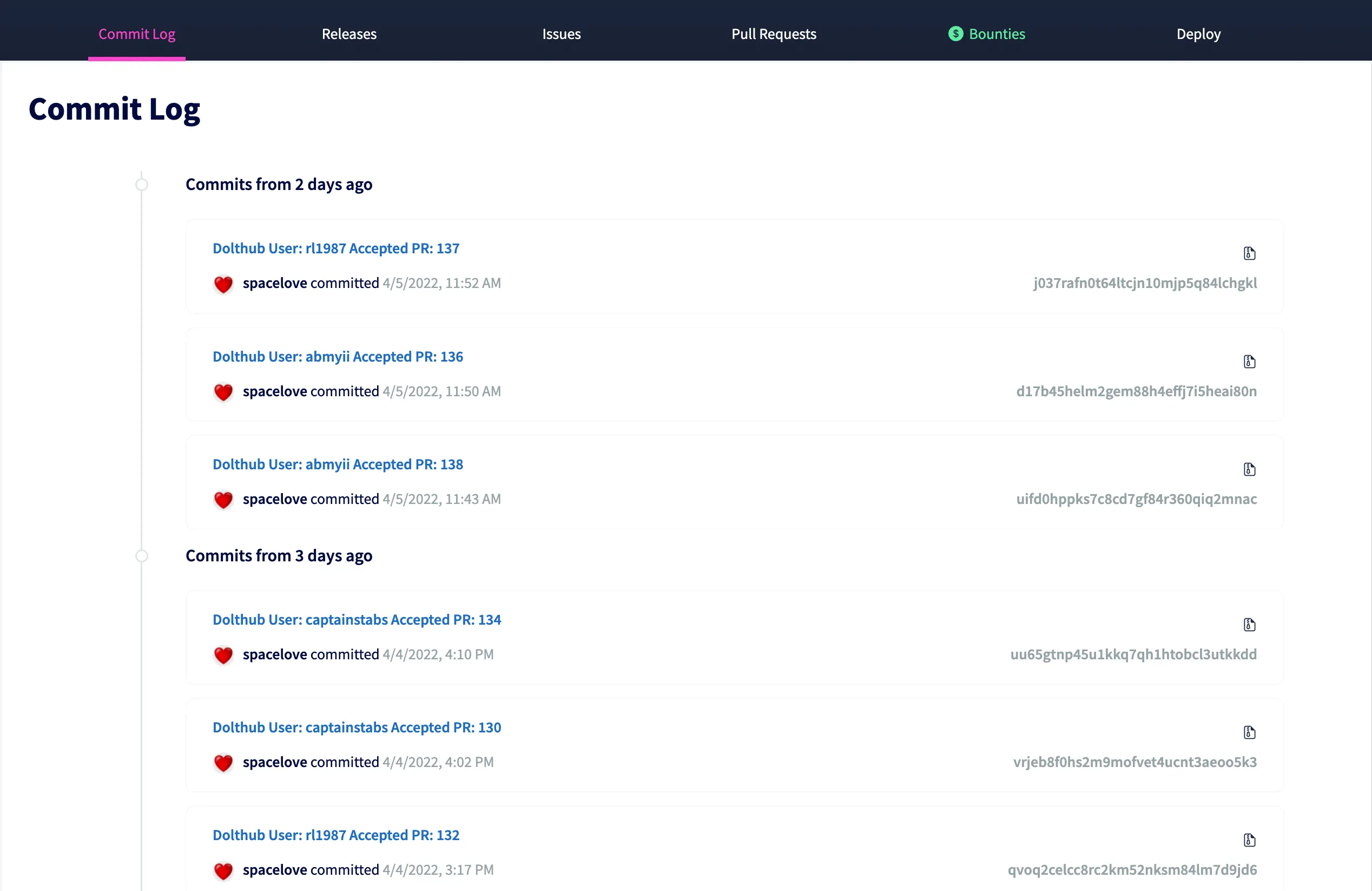 Download Zip Of CSVs At Commit