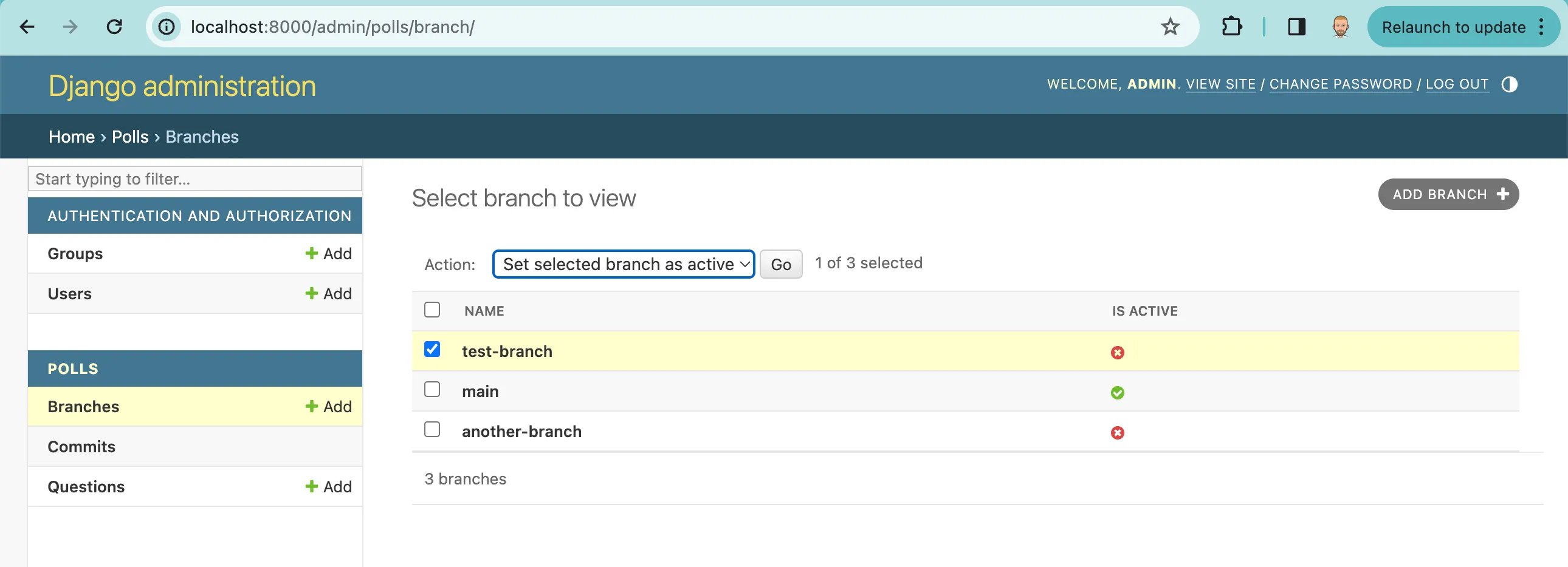 Django Admin Interface