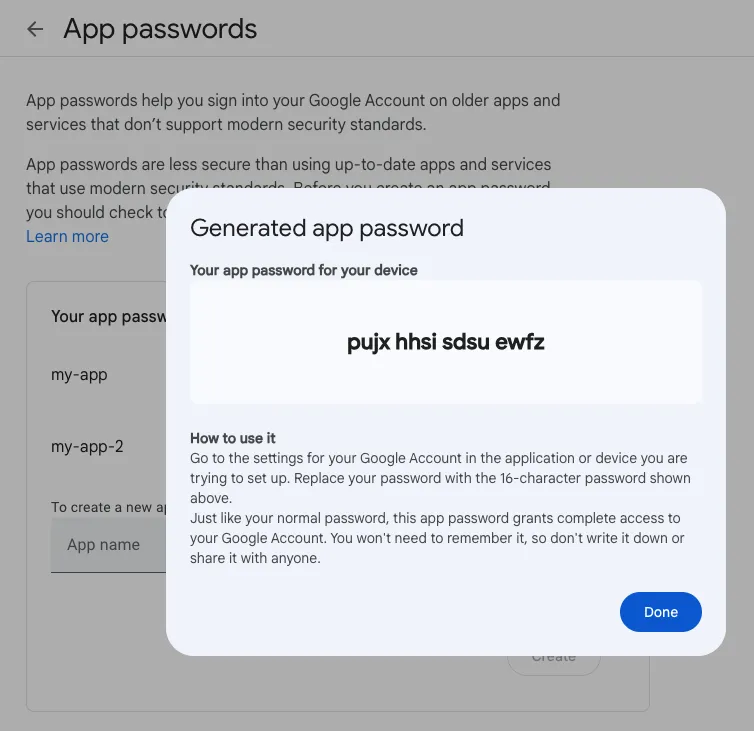 App Password my-app-2