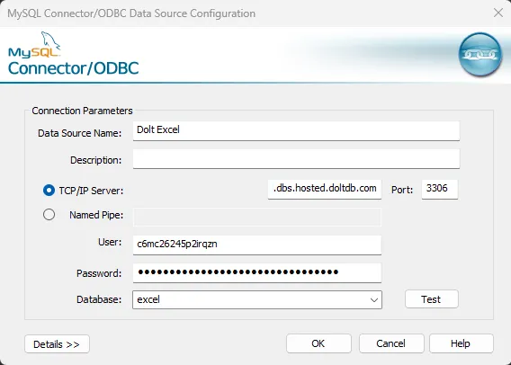Enter Connection Information