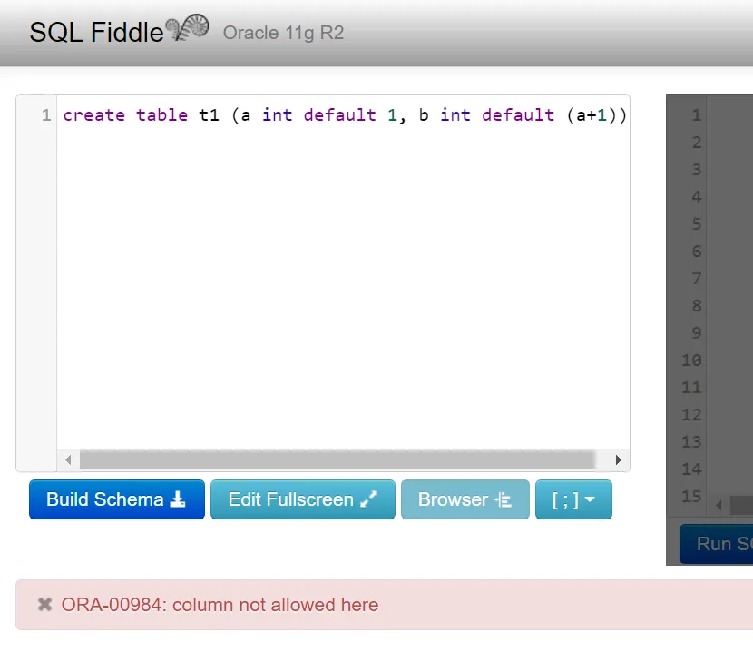 oracle column defaults