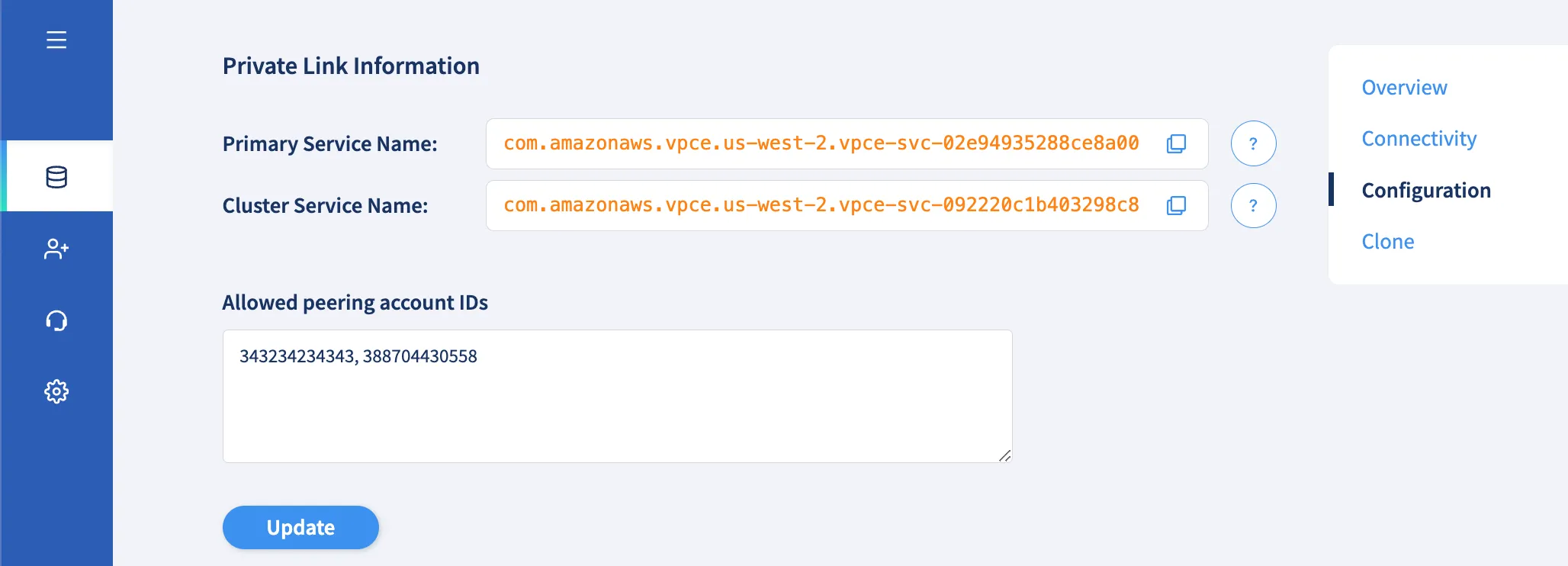 private link details