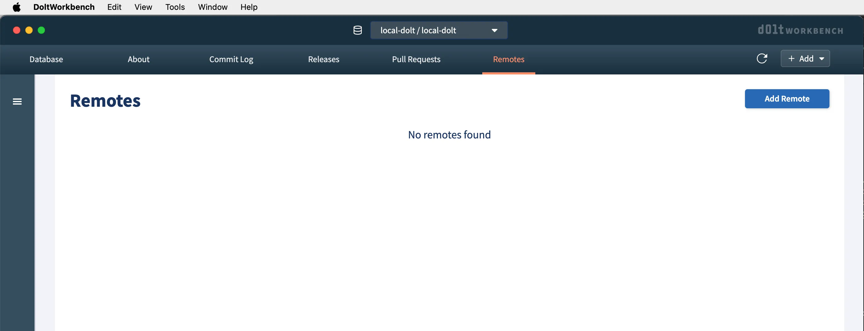 Workbench Remotes Tab