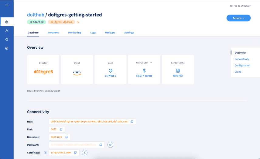 Hosted Doltgres